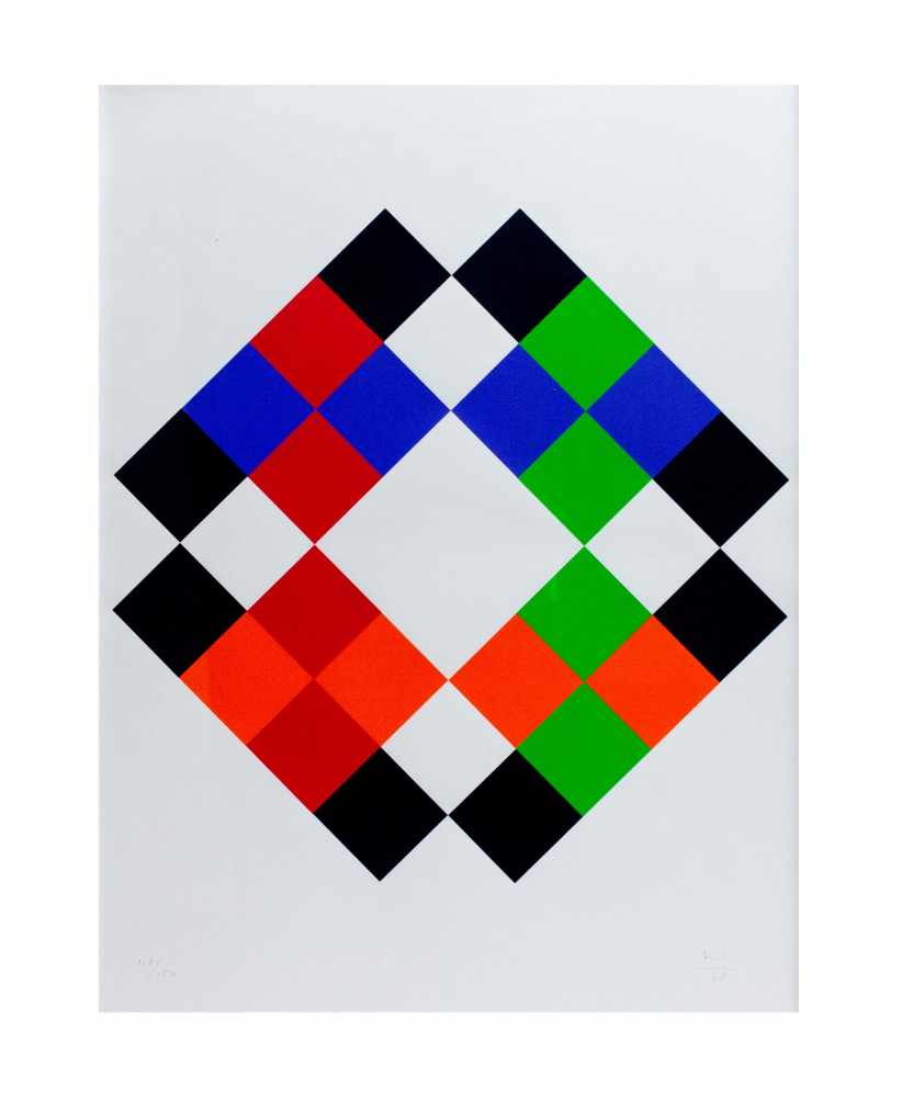 Max Bill (1908 Winterthur - 1994 Berlin) Ohne Titel, Farbsiebdruck auf Papier, 1978, 83 cm x 58 cm