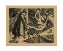 Ernst Barlach (1870 Wedel - 1938 Rostock) Serie: Der arme Vetter, Gestörter Aufbruch, Lithografie