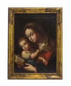 Italienischer Meister (18. Jh.) Madonna mit Kind und Buch, Öl auf Leinwand, doubliert, 48 cm x 35,