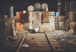 Alexander Calvelli (1963 Frankfurt am Main) (F) Gereonsbahnhof, Köln, 1990, Acryl auf Leinwand, 42