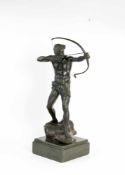 Paul Ludwig Kowalczewski (1865 Mieltschin - 1910 Berlin) Der Bogenschießer, 1901, Bronze, dunkel