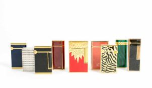 S.T. Dupont, Cartier und Dunhill Feuerzeug 9-tlg., 2 der 'Linie 1', 3 der 'Linie Gatsby' und eins