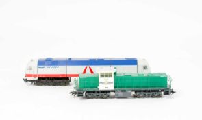 Paar Diesellokomotiven MaK 1206 R4C und MaK De 1024 BR 240 002-6 Märklin und wohl LIMA oder