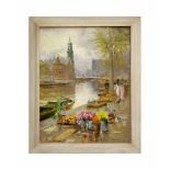 Jan Hermanus Melcher-Tilmes (1847 Maastricht - 1920 Amsterdam) Amsterdamer Stadtansicht mit Münzturm