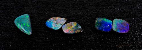 Konvolut Opale in verschiedenen Schliffen Vollopal, Farbe boulder, 11-tlg., Australien, die Steine