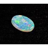 Loser Vollopal Farbe crystal, oval geschliffen, Australien, ca. 10,76 ct, Bewertung der Opale von '