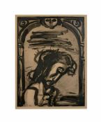 Georges Rouault (1871 Paris - 1958 ebenda) (F) Jesus honni, Aquatintaradierung auf Papier, 1930,