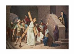 Unbekannter Künstler (19. Jh./20. Jh.) Jesus trifft auf seinem Kreuzweg auf Veronika, die das