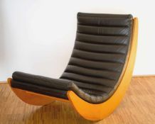 Schaukelliege 'Relaxer' Rosenthal studio-line, Entwurf von Verner Panton (1926-1998), 1980, Buche,