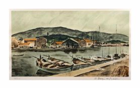 André Dunoyer de Segonzac (1884 Boussy-Saint-Antoine - 1974 Paris) Der Hafen von St. Tropez,