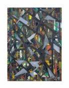 Unbekannter Künstler (20. Jh.) Paar abstrakte Arbeiten, Öl auf Platte, 58,5 cm x 42,5 cm und 42,6 cm