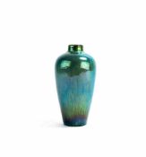 Kleine Vase Jean-Baptiste Cytère (1861 - 1941), um 1920, Keramik, brauner Scherben, grün changierend