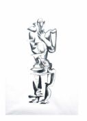 Ossip Zadkine (1890 Smolensk - 1967 Paris) (F) Stehende abstrakte Figur, Lithografie auf Papier,