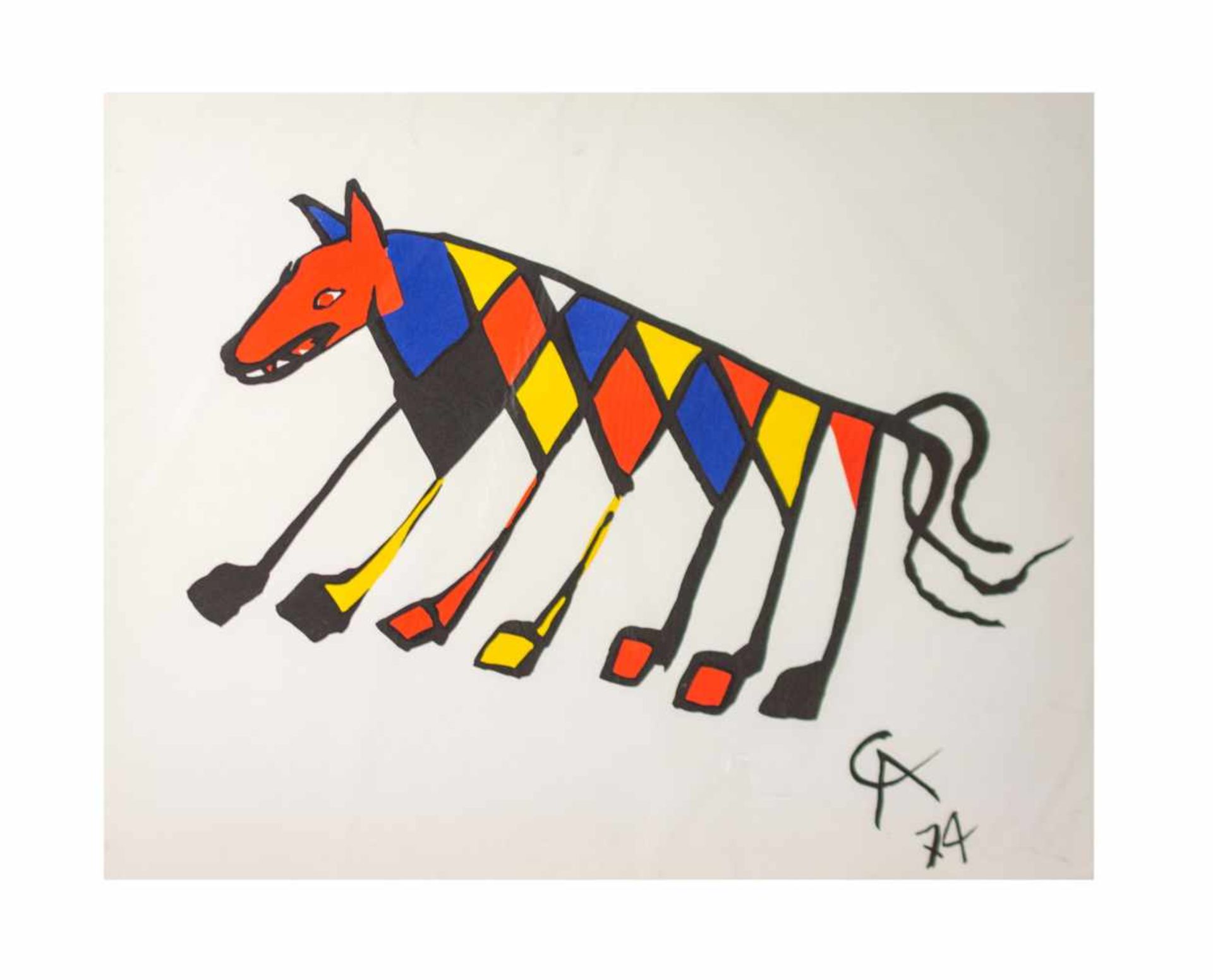 Alexander Calder (1898 Philadelphia - 1976 New York) Tierwesen, Farblithografie auf Papier, 1974,