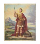 Unbekannter Künstler (19. Jh./20. Jh.) Darstellung des Heiligen Georg als römischer Legionär mit