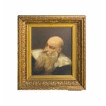 Unbekannter Künstler (19. Jh.) Paar Männerporträts, Öl auf Holz, 35 cm x 25 cm und 23,5 cm x 18,7