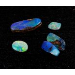 Konvolut Opale in verschiedenen Schliffen Vollopal, Farbe boulder, 10-tlg., Australien, die Steine