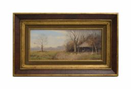 Van Beek (1928 Overijssel) 4-tlg. Konvolut Landschaftsansichten, Öl auf Holz, 14,5 cm x 34 cm x