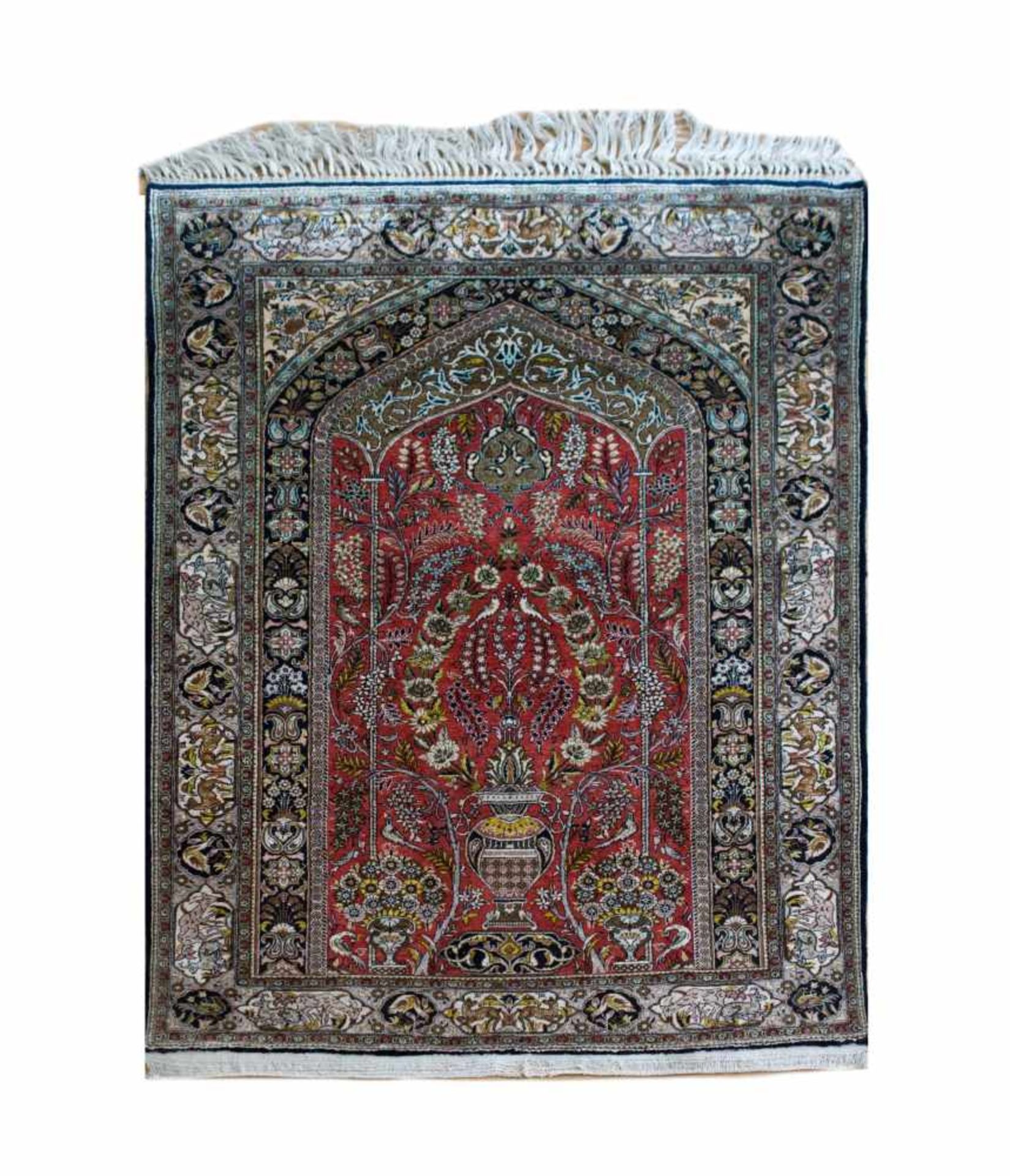 Ghom Persien, Seide auf Seide, 160 cm x 106 cm, Gutachten von 2018 vorhanden