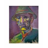 Heinz Schildknecht (1913 Essen - 1963 ebenda) Porträt, Öl auf Platte, 50 cm x 39,5 cm, unten