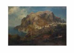 Carl Jungheim (1803 Düsseldorf - 1886 ebenda) Insel Capri mit Monte Solaro und Monte Castiglione, Öl