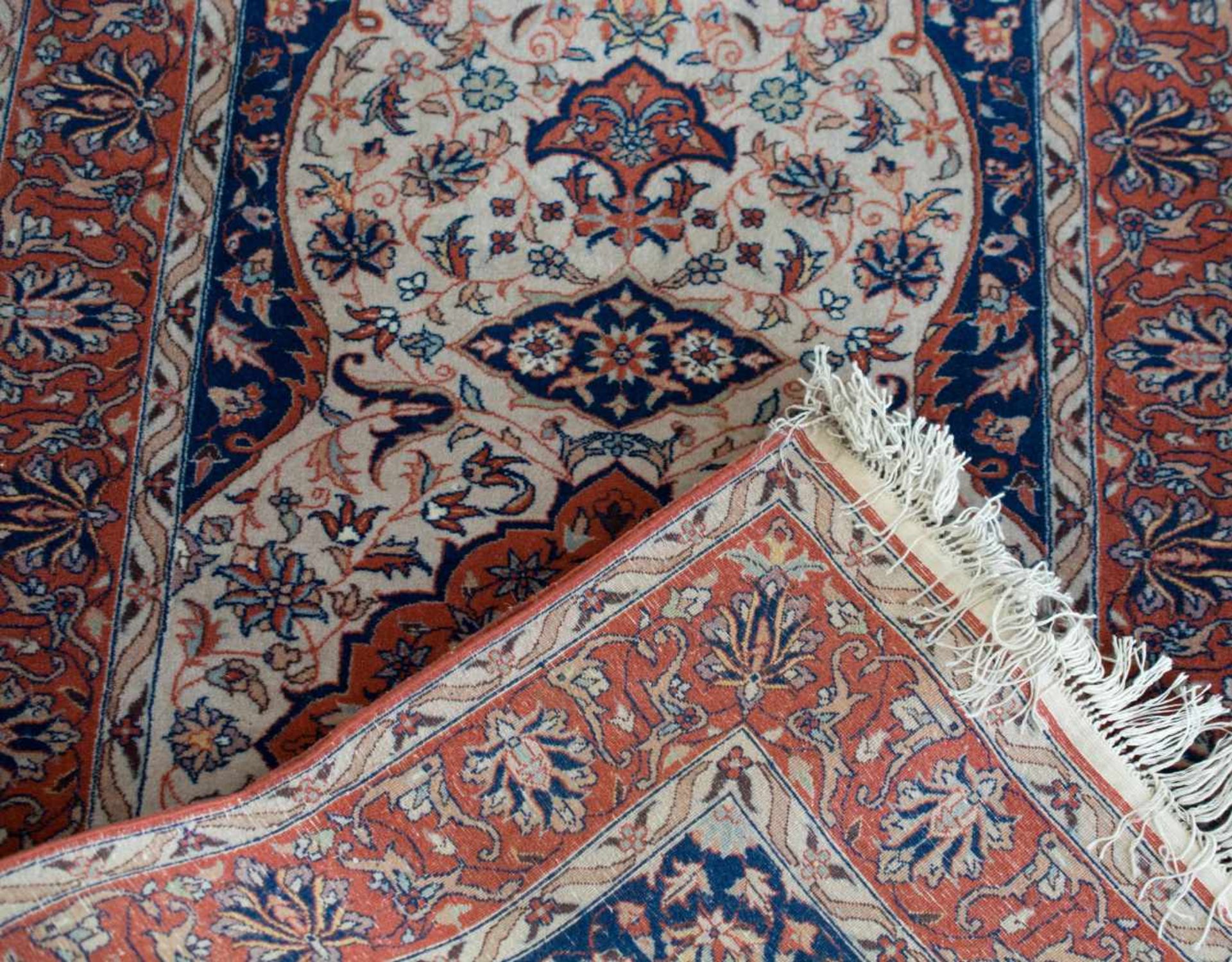 Indo Täbriz Wolle auf Wolle, 145,2 cm x 72,2 cm - Bild 3 aus 3