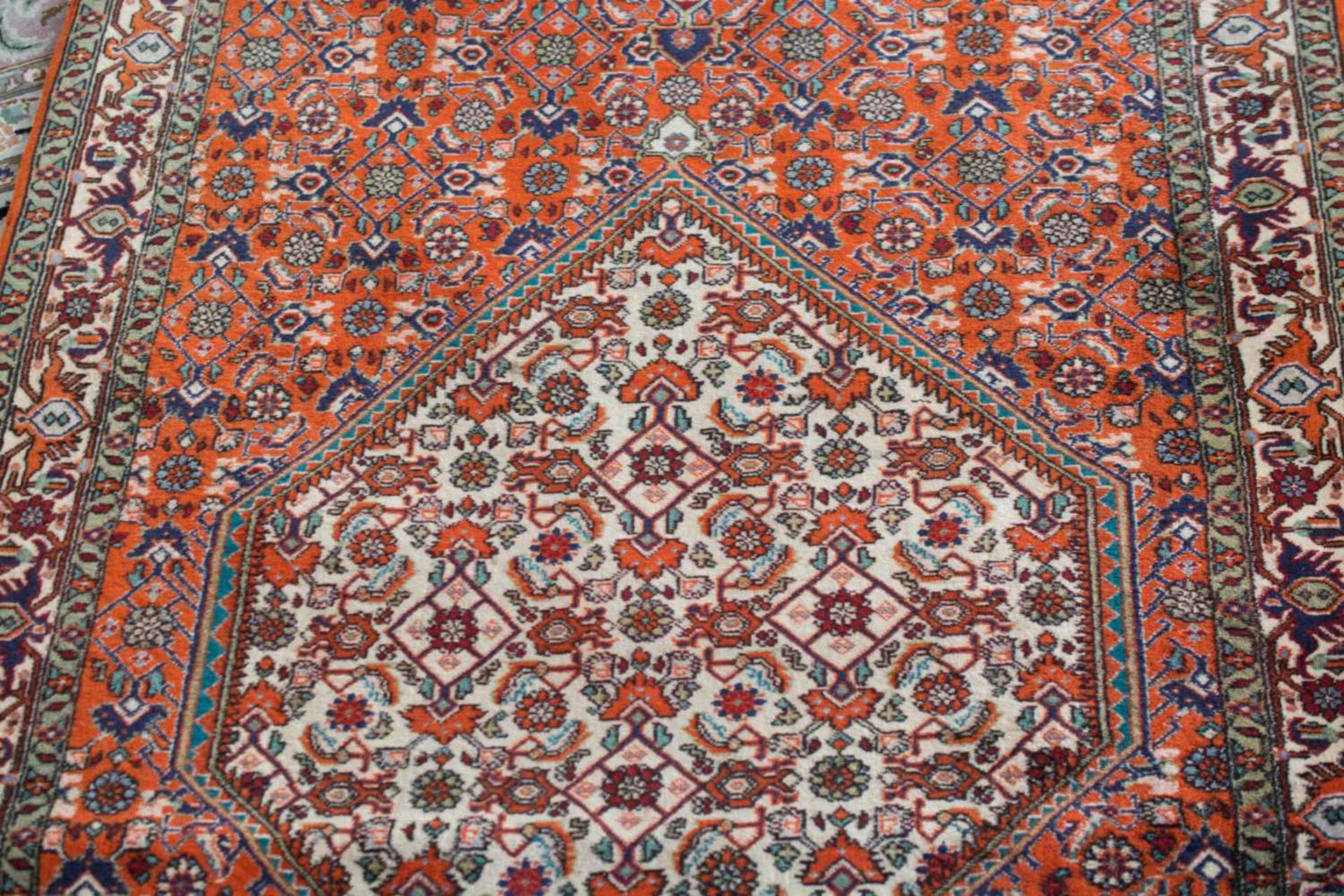 Bidjar Iran, Wolle auf Wolle, 281 cm x 94 cm, reinigungsbedürftig - Image 2 of 4