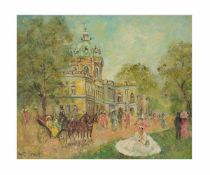 Walter Prescher Van Ed (1916 Dresden - 1988 Ottendorf/Okrilla) Schloss Charlottenburg, Öl auf