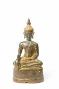 Buddha 'Sukhothai' 1257-1350 (laut Rechnung), Bronzeguss, Geste der Erdberührung, Höhe 16,5 cm,