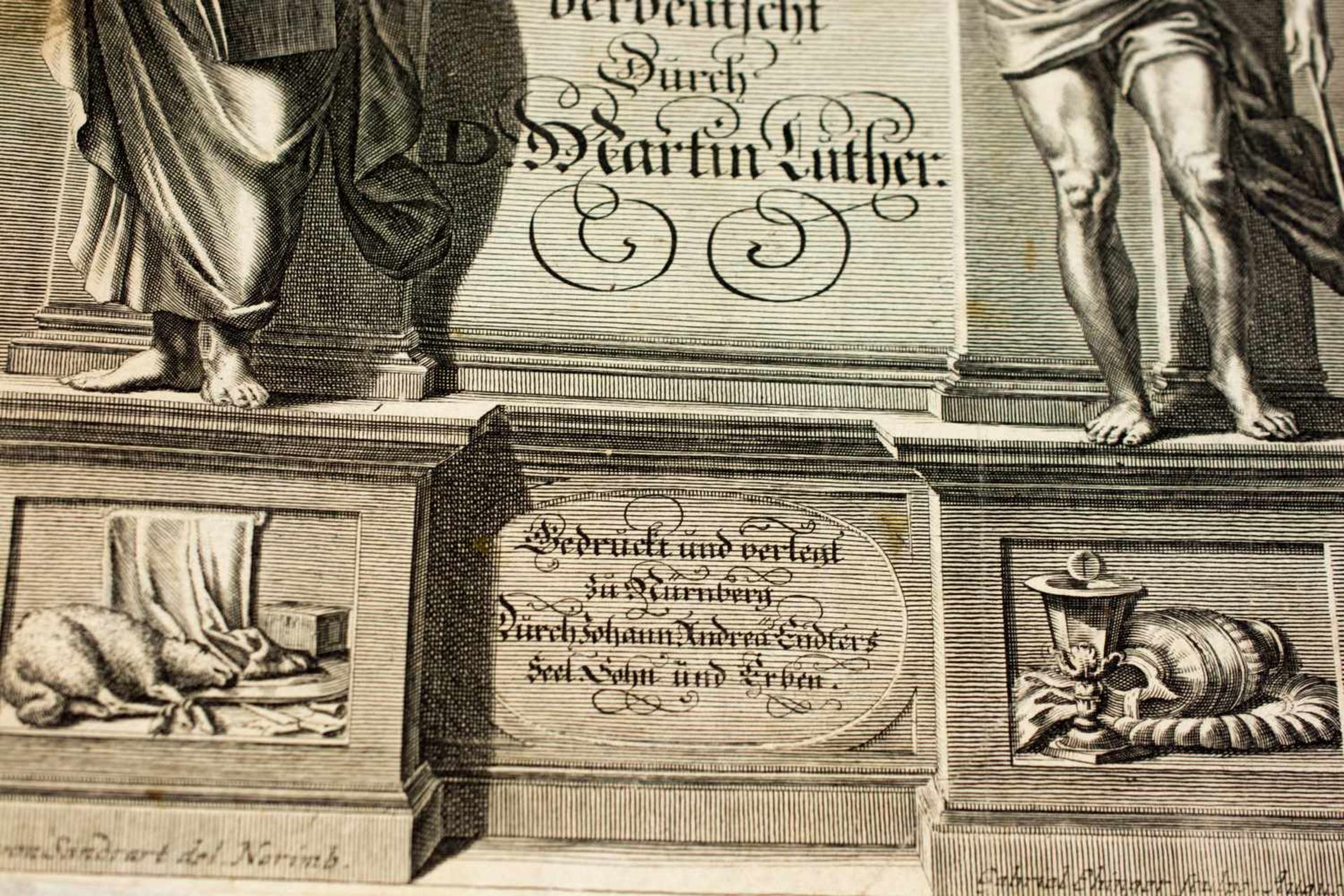 Bibel Das ist die ganze heilige Schrift verdeutlicht durch Martin Luther, 17. Jh., Johann Andrea - Image 3 of 4