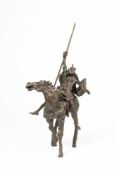 Augusto Murer (1922 Falcade - 1985 Padua) (F) Don Quichotte, 1979, Bronze, Höhe 44 cm, rückseitig am