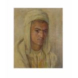 Ferdinand Hart Nibbrig (1866 Amsterdam - 1915 Laren) Poträt eines Beduinen, Öl auf Leinwand, 40 cm x