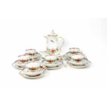 Kaffeeservice für 6 Personen 21-tlg., Meissen, 1985, Form 'Neuer Ausschnitt', Dekor Indisch bunt,