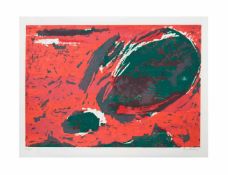 Bernd Zimmer (1948 Planegg) (F)Himmel II, Farbholzschnitt auf BFK Rives, 1997, 60,5 cm x 80 cm