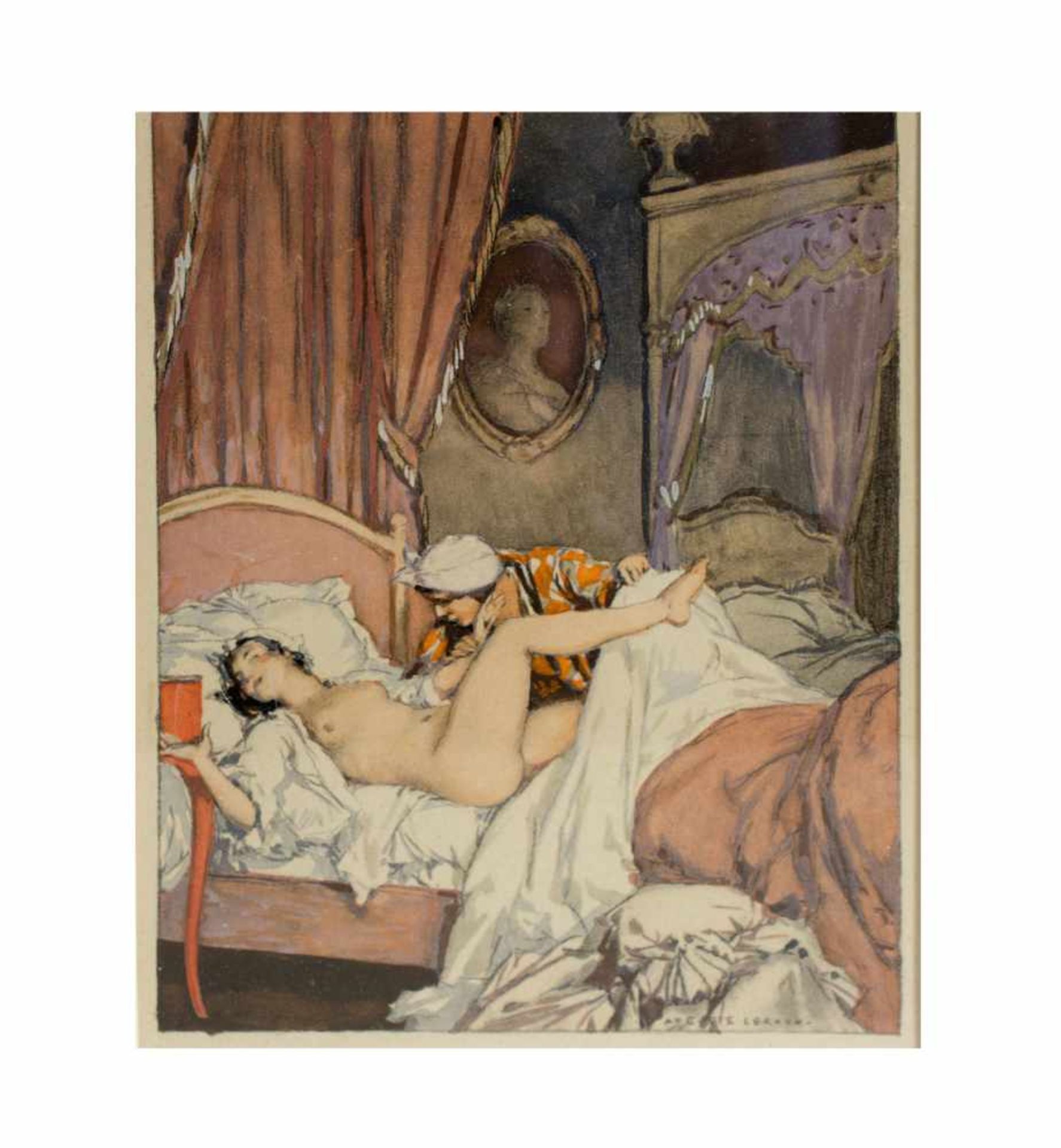 Jules Marie Auguste Leroux (1871 Paris - 1954 ebenda)Paar Arbeiten aus der Serie 'Casanova', - Bild 4 aus 6