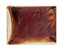 Antoni Tàpies (1923 Barcelona - 2012 ebenda) (F)A damunt vermell/red and black: A above red (aus der