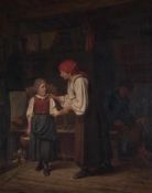 Ferdinand Georg Waldmüller (1793 Wien - 1865 Helmstreitmühle) (attrib.)Die Begrüßung des Kindes,