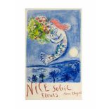 Marc Chagall (1887 Witebsk - 1985 Paul de Vence) (F)Nice Soleil fleurs (Die Engelsbucht),