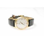 Omega De Ville25 Jahre Readymix, Quarz, Gehäuse 750 Gelbgold, Durchmesser 21 mm, Armband Leder,