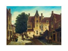 Willem Koekkoek (1839 Amsterdam - 1895 Nieuwer-Amstel) (attrib.)Holländische Stadtansicht mit