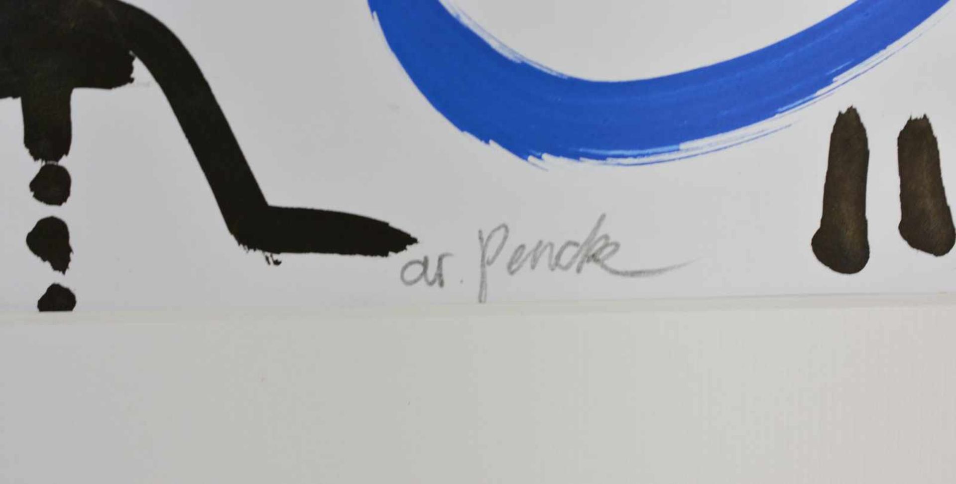 A. R. Penck (1939 Dresden - 2017 Zürich) (F)Ohne Titel, Mischtechnik, Tusche, Papier, 40,1 cm x 29,8 - Image 3 of 4