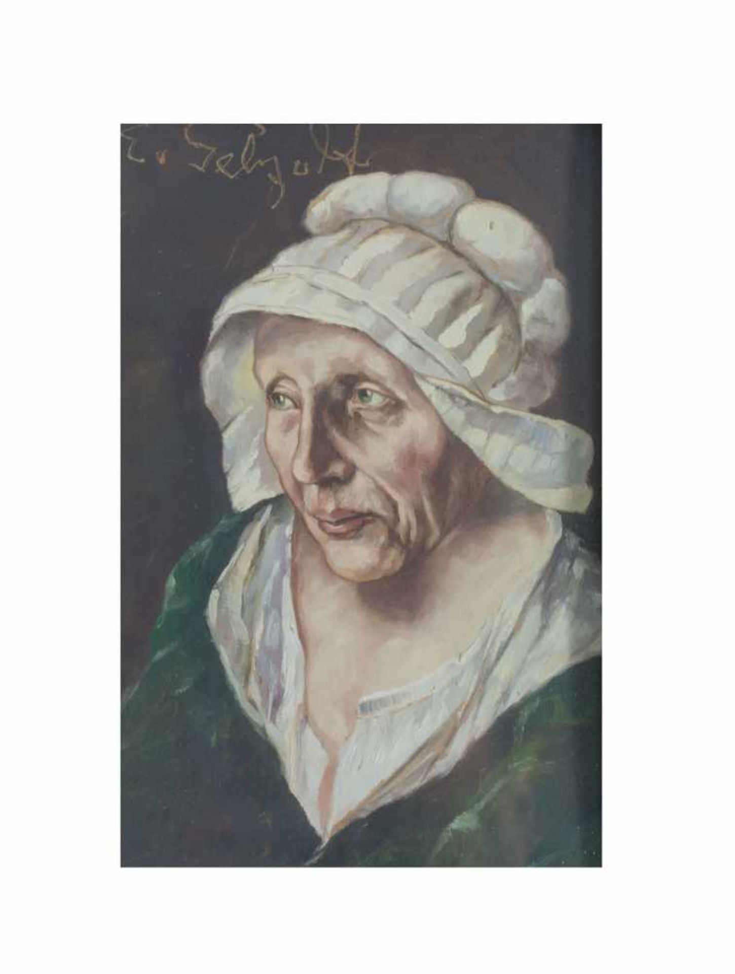 Eduard von Gebhardt (1838 Järva-Jaani - 1925 Düsseldorf)Porträt einer alten Dame, Öl auf Platte,