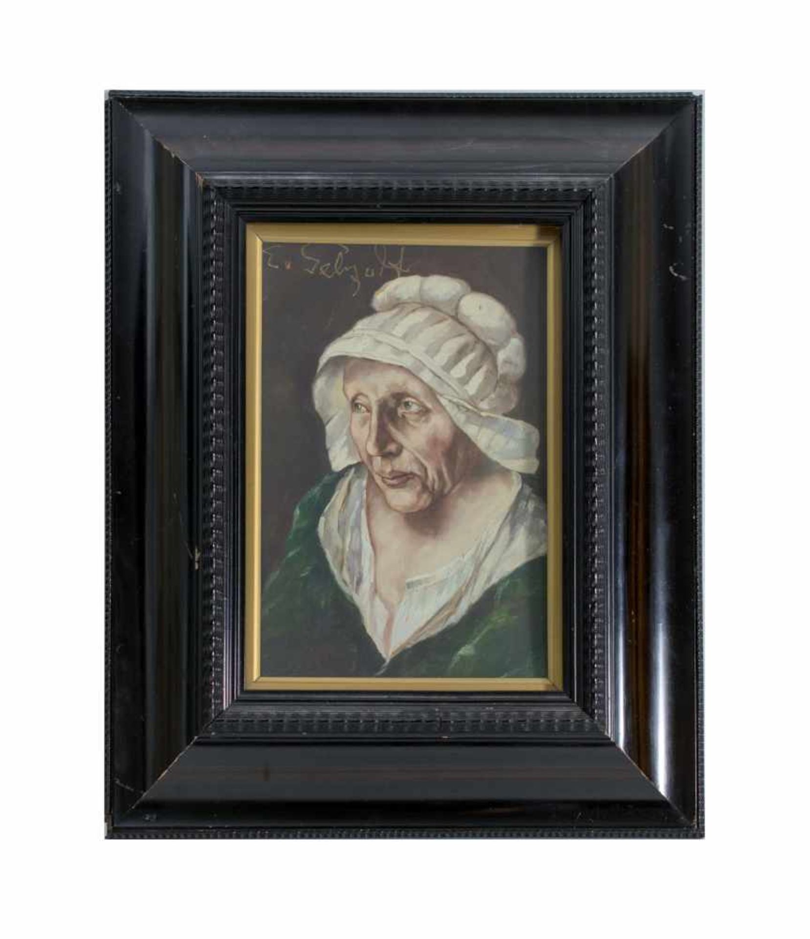 Eduard von Gebhardt (1838 Järva-Jaani - 1925 Düsseldorf)Porträt einer alten Dame, Öl auf Platte, - Image 2 of 4