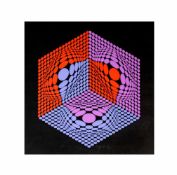 Victor Vasarely (1908 Pecs - 1997 Annet-sur-Marne) (F)Composition cinetique, Farbserigrafie auf