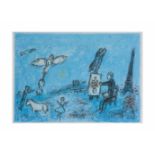 Marc Chagall (1887 Witebsk - 1985 Paul de Vence) (F)Paar Arbeiten, 'Sonne mit rotem Pferd' und '