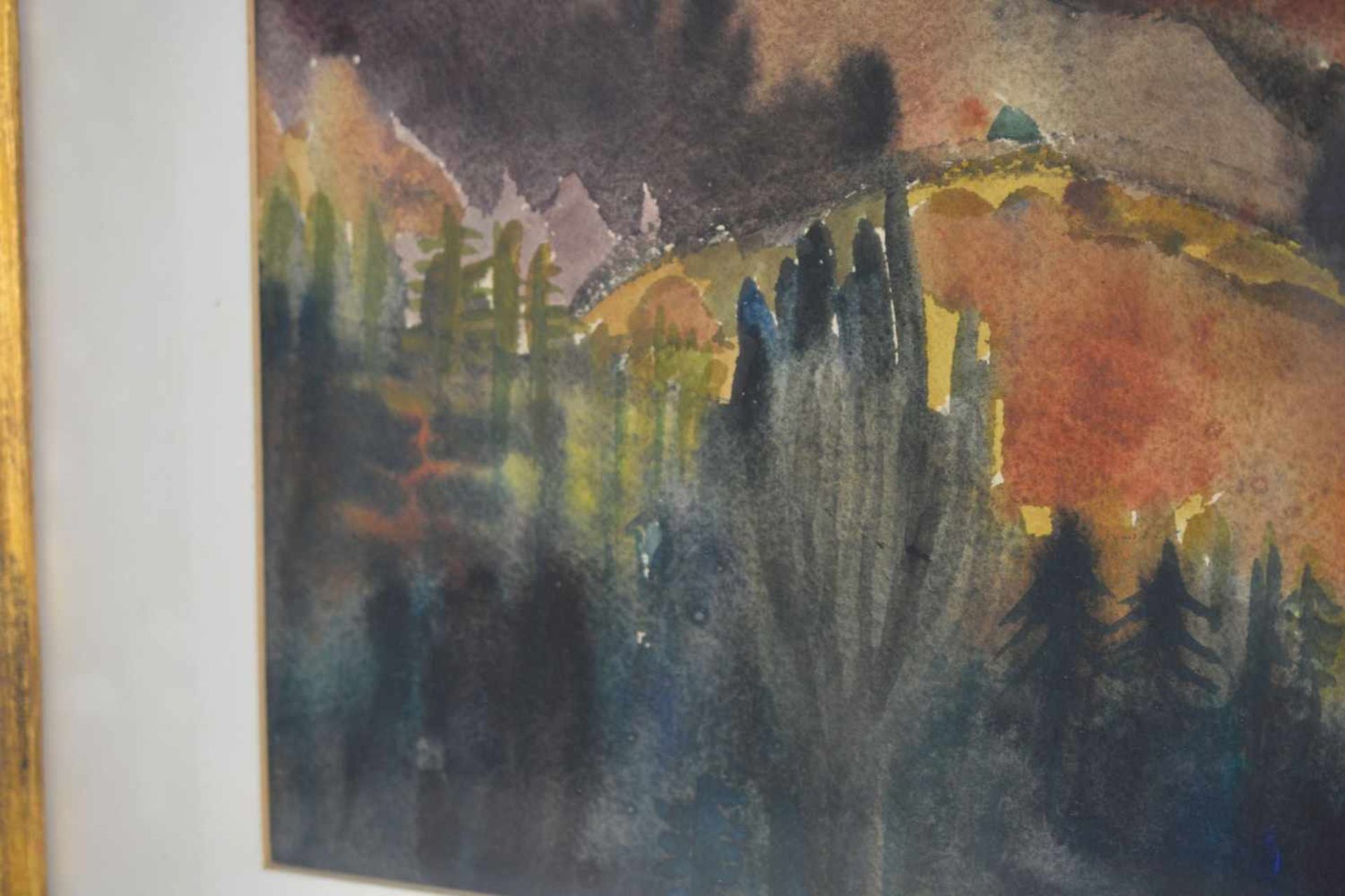 Heinz May (1878 Düsseldorf - 1954 ebenda)Bergige Landschaft, Aquarell auf Papier, 45 cm x 58 cm - Image 3 of 4