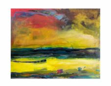 Brigitte Meyer (1949 Zinnowitz)Am Meer, Acryl auf Leinwand, 95 cm x 122,5 cm, rückseitig signiert,