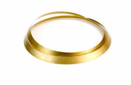 HalsreifNiessing, 750 Gelbgold, Durchmesser innen ca. 13,5 cm, Gewicht ca. 44 g, Neupreis bei