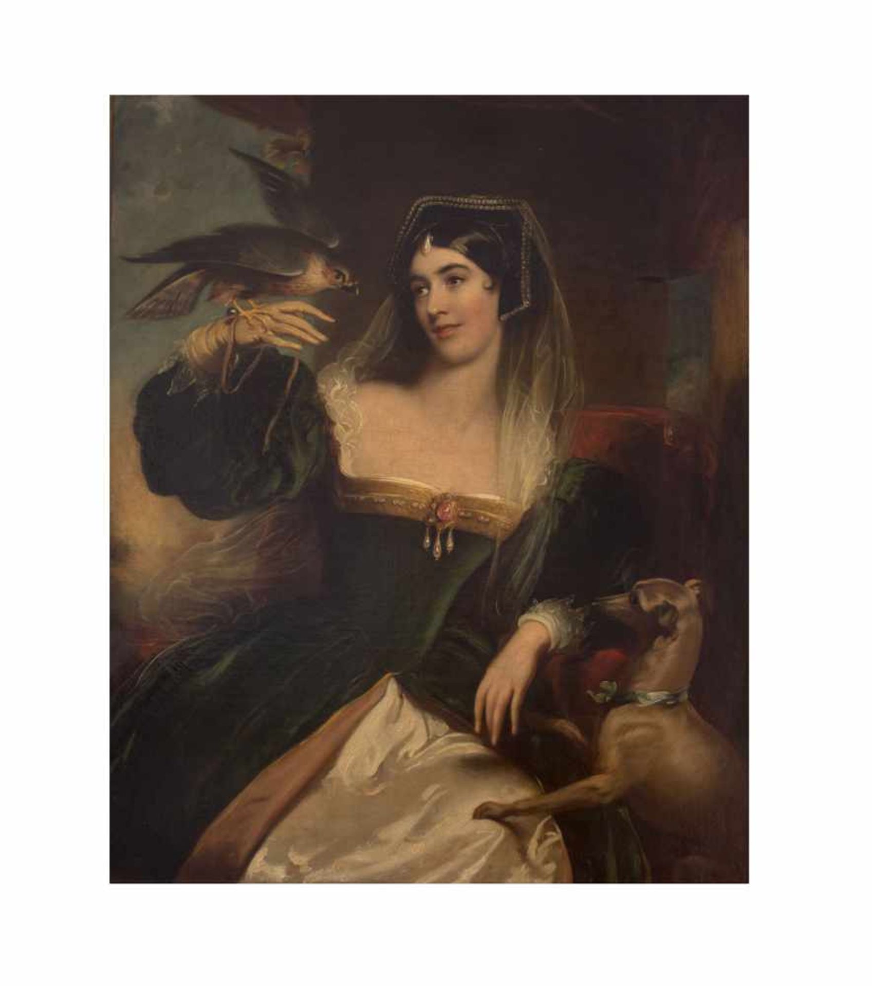 Franz Xaver Winterhalter (1806 Menzenschwand - 1873 Frankfurt/Main) (attrib.)Porträt einer Dame