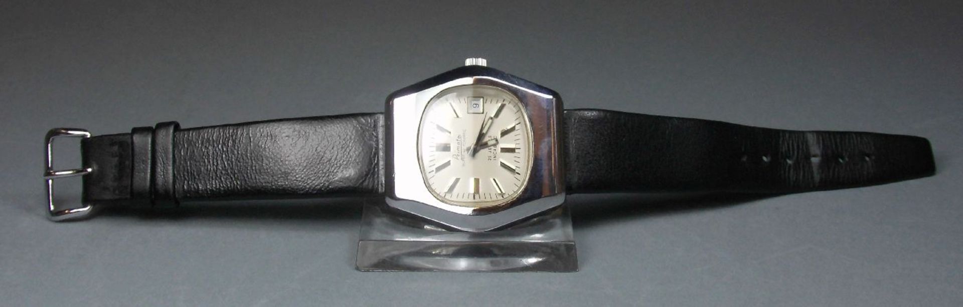 ARMBANDUHR: PRIMATO SUPER-AUTOMATIC / wristwatch, Manufaktur Ewald Fleck & Co. KG / Pforzheim. - Bild 2 aus 7